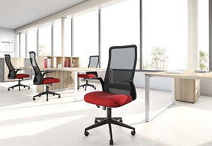 Офисное кресло CHAIRMAN 573 ткань/сетка, красный